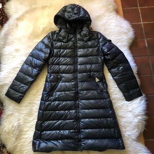 Moncler Women's Black Quilted Hooded puffer coat 1
